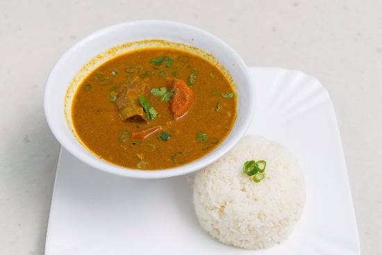 218 - Yellow Curry Lamb with Rice （咖喱羊肉饭）
